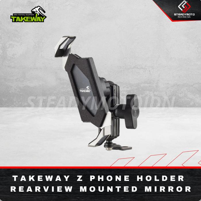 TAKEWAY PHONE HOLDER REARVIEW MOUNTED MIRROR Z PHONE HOLDER