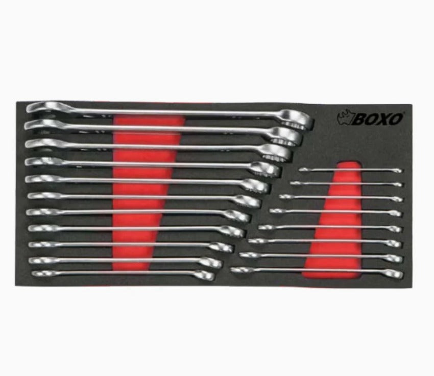 19 Pcs - Metric Combination Wrench Set, 1/3 System Insert