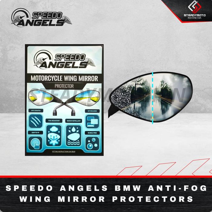 Speedo Angels BMW Water Repellent/ Anti-Fog Motorcycle Wing Mirror Protectors