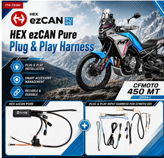 HEX ezCAN PURE Plug & Play Harness untuk CFMOTO 450 (2024-)