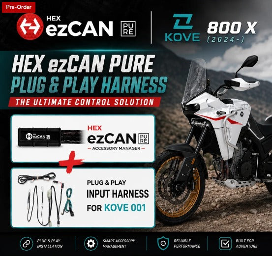 HEX ezCAN PURE dengan Plug & Play Harness untuk KOVE 800X (2024+)
